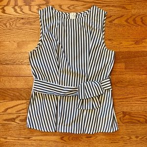Sleeveless Tie Accent Blouse